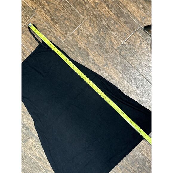 JOAH BROWN BLACK RIBBED KNIT ONE SHOULDER STRETCH MINI SIDE SLIT SLIP DRESS S/M - Picture 8 of 13